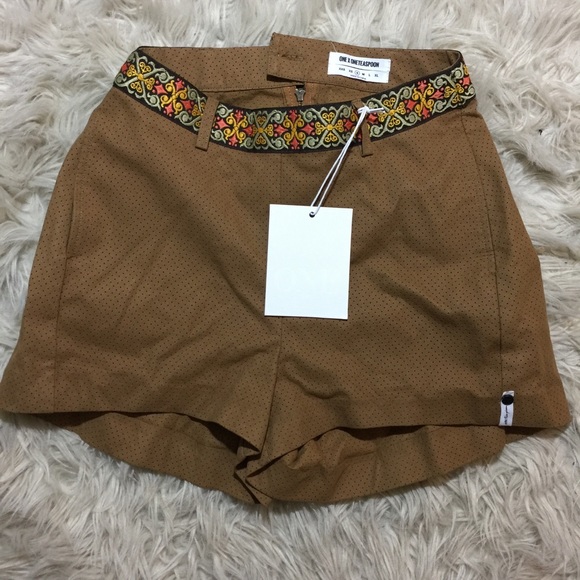 One Teaspoon Pants - ONE TEASPOON Suede Boho High Waist NWT Shorts
